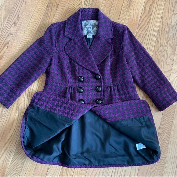 Mac & Jac Double-breasted Houndstooth Coat - Picture 5 of 7